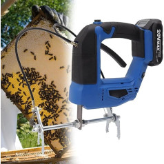 DPLWJPP Brushless Handheld Wireless Bee Shaker,Tragbarer Elektrischer Honig-Extraktor Bienenhaltung Bienen-Schüttelmaschine,Wiederaufladbare Kabellose Imkereiausrüstung,Blue-1battery