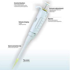 GOWE pipete P200 vienkanāla mikropipete ar regulējamu tilpumu 20-200ul laboratorijas pipetei