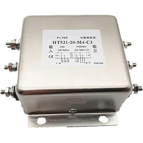 Netzfilter 380V HT531-20-M4-C3 filtrs 20A-Wechselrichter privātajam serverim