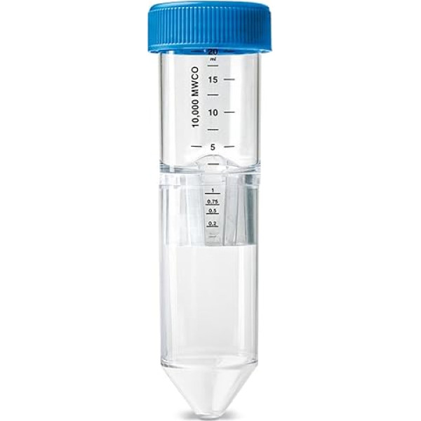 Sartorius Vivaspin 20 polikarbonāta (PC) centrrifugālā koncentratora membrāna ar kappe, polietilētersulfona (PES) membrāna, 3 kDa MWCO, 14 ml tilpums, 116 mm garums, 12 gab.