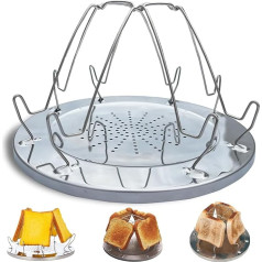 Camping Toaster, Camping Toaster for Cooking, Slices, Camping Toast Racks, Foldable, for Gas Cookers, Camping Gas Stoves, Camping Accessories, Caravan, Travel, Picnics, Family Reunions, Outdoor