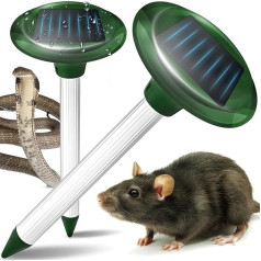 Retoo Mole Repeller Solar Waterproof Pack of 2 Garden Mole Repellent, Ultrasonic Mole Repeller and Mole, Animal Repellent, Vole Repeller with Vibrations, Vole Repellent, Vole Repellent, Mouse Repellent