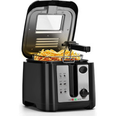 Aigostar Olivia 2.5L Deep Fryer 1650W BPA Free Deep Fryer со смотровым окном, контролем температуры и дисплеем, черный