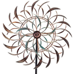 VEWOGARDEN Liels metāla vēja zvaniņš 360 grādu rotējošs Patio Lawn Garden Wind Chime 167x40cm