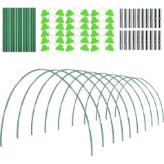 MQHUAYU Тоннельные арки для растений, 60 шт. политоннелей для приподнятых грядок, тепличные шины для приподнятых грядок, садовая сетка, укрытие 
