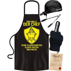 Barbecue set for men gift barbecue accessory set with funny barbecue apron.