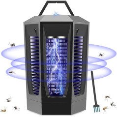 BellaAchtung Insect Killer Electric Indoor and Outdoor ar gaismas sensoru, UV Mosquito Lamp, Insect Trap, Mosquito Killer, Electric Mosquito Zapper ar kontaktligzdu