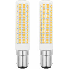 LIENNGKE Pack of 2 LED B15d 8 W bulbs, replaces 100 W incandescent bulbs, warm white, 1160 lumens, 220 V, 230 V, 3000 K bulbs, multi-way