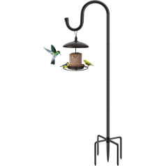 MIUVIBENI Shepherd Hooks Āra Heavy Duty putnu barotava Hanging Lantern Kolibri barotava Shepherd Hooks putnu barotavām ārpus telpām ar 5 tapām 1 iepakojums