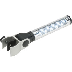 Landmann grilēšanas lampa ar 10 LED diodēm, skrūvējama, sudraba krāsā, 30 cm