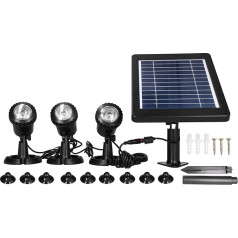 shenruifa Solarleuchten, 6 V, 3,5 W, Wasserdichtes RGB-Farb-Landschaftslicht mit Hoher Helligkeit Pool-Rasen-Gartendekoration