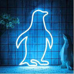 CoolGift Mart Penguin Neon Sign, Penguin Lamp Wall Decoration, Dimmable Birthday Party Decorations for Home, Garden, Shops, Clubs, for Friends, Family and Children