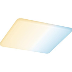 Paulmann Areo VariFit 95384 LED iegremdējamā paneļa gaisma IP44 Silti balta Zigbee noskaņota balta 185 x 185 mm kvadrātveida, ieskaitot 1 x 15 vatu dimmējamu satīna plastmasas 3000 K