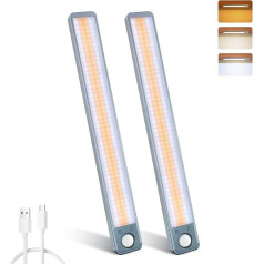 MERTTURM 35 cm zemgaismas gaisma Virtuve 188 LED, 3 krāsu temperatūras, dimmējama LED lente ar kustības sensoru, 3000 mAh uzlādējams skapja apgaismojums, LED sensora gaisma virtuvei, skapim, skapim,