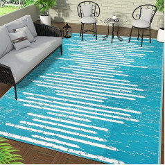 Falflor Reversible Patio paklājs Plastmasas āra ūdensnecaurlaidīgs grīdas paklājs Plastmasas salmu paklājs Āra paklājs RV Backyard Beach Pikniks Balkons 150