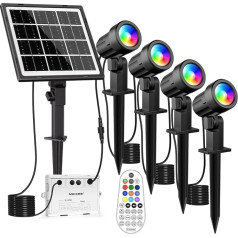 MEIKEE Solar Gartenstrahler RGB 4 in 1