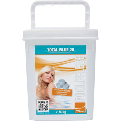 Steinbach Pool Chemical Total Blue 20 (Hlors, Algezīds), Aquacorrect pH stabilizators, 20 g, 5 kg