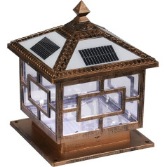 SDFDSSR Sonnensäule Scheinwerfer Außenzaun Tor Tor Säule Hof Wandleuchte Gartenart im europäischen Stil Gartenvilla Innenhoflampe Außen Säulenlaterne Außenguss Aluminium LED-Lampe