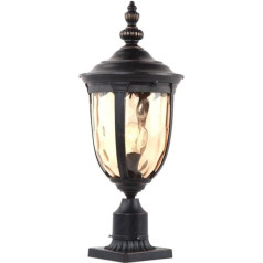 Алюминиевый былсердитый ростфрайе Tischlampe Straßenpfostenleuchte Antike europäische E27-Säulenlampe Säulenlampe Traditionssäulenleuchte Victoria-Glaslaterne für Garten-Rasen-Villa-Rasenlichter