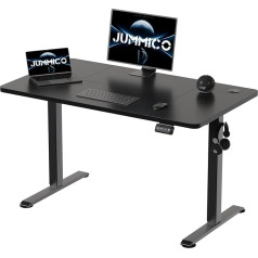 JUMMICO Height-Adjustable Desk, 120 x 60 cm, Standing Desk (71-119 cm), Height-Adjustable Electric Desk with 2 Memory Control and Anti-Collision Function (Black)