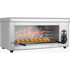 Salamander Broiler Countertop Grill, 2000W elektriskais siera kausētājs, siera kausētājs, komerciālais steiku kausētājs, elektriskais siera kausētājs no nerūsējošā tērauda restorānu virtuvei (110V)