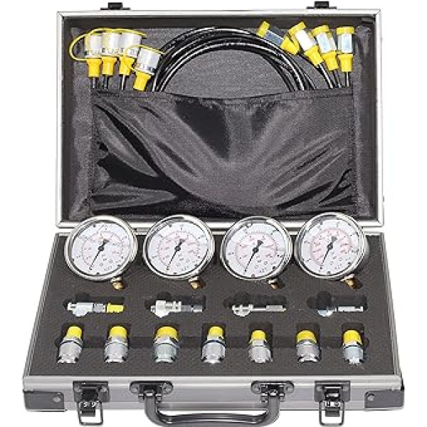 XZT 60 m Hydraulik-Manometer-Set, Testschlauch, Hydraulikdruckprüf-Kupplungsset, hydraulische Reparaturwerkzeuge für USA, europäische, japanische Markenbagger, Baumaschinen