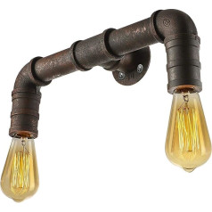 HvKvHvY Lustra Retro Steampunk sienas apgaismojums Tube 2 lampas ligzda sienas apgaismojums Dizains Rūpnieciskā lampa Noliktavas griestu gaisma Balkona griestu gaisma