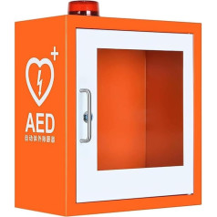 AED skapis, sienas AED defibrilatora glabāšanas skapis, sirds pirmās palīdzības defibrilācijas signalizācijas trauksmes kaste ar atslēgu un signalizāciju, piemērota lielākajai daļai AED modeļu, mājas birojs