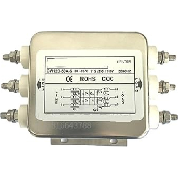 CW12B-6A/10A/20A/30A/40A/50A/60A-S 380-V filtrs (CW12B-50A-S)