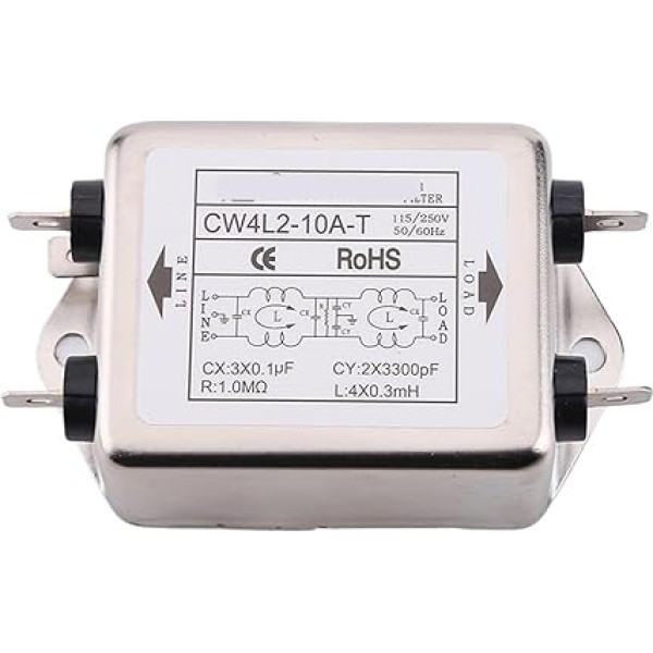 CW4L2-3A/6A/6A/10A/20A-T ar 220 V bezvadu strāvas filtru (CW4L2-10A-T)