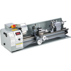 CREWORKS 1100W Mini Table Metal Lathe with Metal Gear,Lathe 220 x 750 MM Table Lathe 50-2250 RPM Variable Speed Metalworking Tool