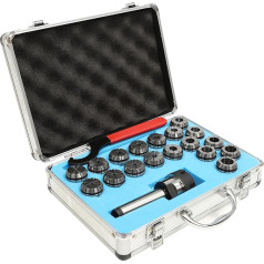 Uzgriežņu komplekts Precision Spring Collet Set MT3-E32 Collet 18 detaļu komplekts Shank Chuck Tools + Box for Milling Machine/Lathe/Drilling