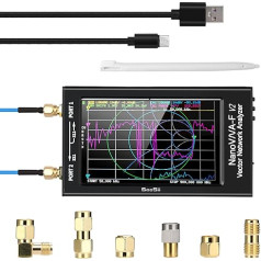 Seesii NanoVNA-F V2 vektoru tīkla analizators, antenu analizators 50kHz-3000MHz HF/VHF/UHF/VNA ar 4,3 collu displeju S-parametru mērījumiem, SWR spriegumam, fāzei, aizturei, Smith Chart