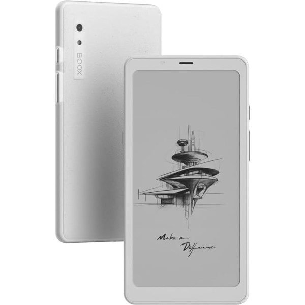 BOOX Palma 6,13 collu Mobile ePaper Reader 128 GB Android 11 priekšējā apgaismojuma E-Ink kamera (balta)