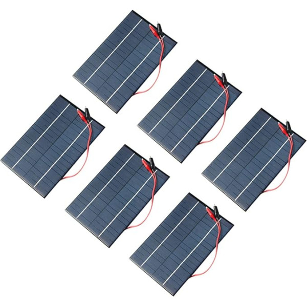 Beifenl 6 x 4,2 W 18 V Solarzellen polikristāla saules baterijas + klips 12 V saules bateriju palaidei 200 x 130 x 3 mm