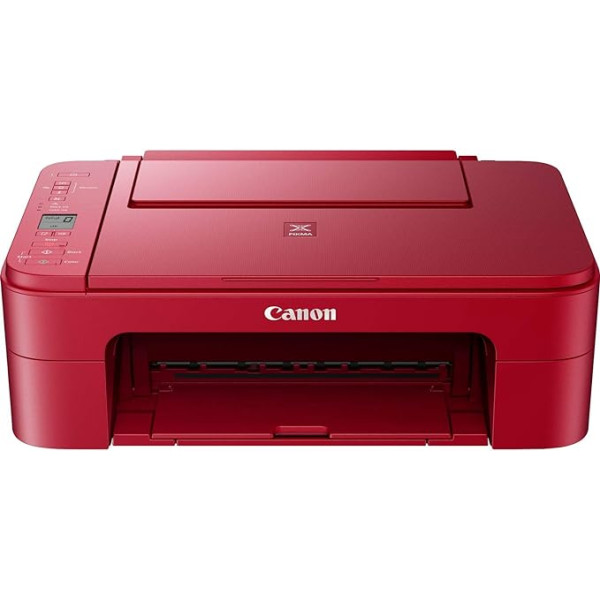 Canon Pixma TS3350 krāsu tintes printeris- viss vienā (drukāšana, skenēšana, kopēšana, 3,8 cm LCD displejs, WiFi, drukas programma, 4800 x 1200 Dpi), sarkans 1