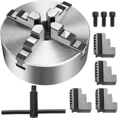 Mophorn pašcentrējošs trīszobu turētājs, izmērs 80 mm / 125 mm / 160 mm / 200 mm, profesionāls metāla turētājs