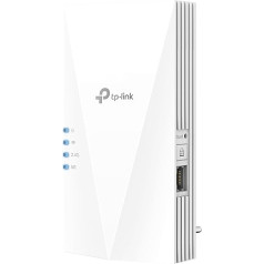 TP-Link RE700X WiFi 6 WLAN pastiprinātājs AX3000, divjoslu 2402Mbps 5GHz + 574Mbps 2.4GHz, MU-MIMO, gigabitu pieslēgvieta, ieteicams ar WiFi 6 maršrutētāju, ideāli piemērots dzīvokļiem