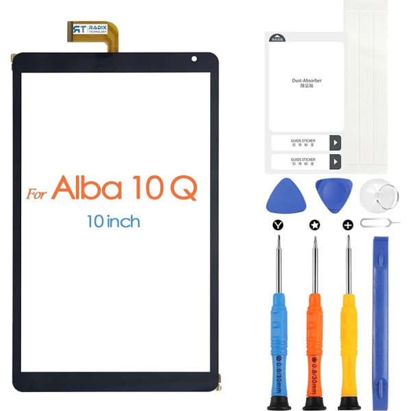 Touchscreen für Alba 10 Q Ersatz-Digitizer für Alba 10 Q 10 Zoll Touchscreen Glasscheibe mit Reparaturwerkzeug