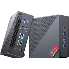 NiPoGi AM06 PRO Mini PC W-11, AMD Ryzen 7 5800U (labāks nekā 5700U/5560U, 8C/16T, līdz 4,4 GHz), 16GB DDR4, 512GB M.2 NVME SSD Mini galddators WiFi 6, RJ45 Dual LAN, Type-C, 4K Triple Display