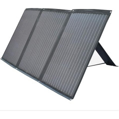 enjoy solar® Salokāms saules bateriju soma monokristālu panelis ar MPPT lādēšanas kontrolieri un statīviem (150 W)