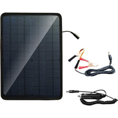 KOROBIE 12 Volt/24 Volt Solarpanel-Kit 100W monokristālu saules paneļu komplekts -Ladegerät 5V DC Ausgabe mit Autozigarette Leichter Stecker + Batterieladung Alligator -Clipkabel für Off-Grid-Anwendungen