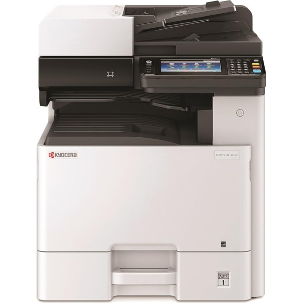 Kyocera Ecosys M8130cidn/Plus Spalvotas lazerinis spausdintuvas Daugiafunkcis spausdintuvas su jutikliniu skydeliu Spausdintuvas Skeneris Kopijavimo aparatas 30 puslapių per minutę Mobilusis spausdinimas Įskaičiuota 3 metų visapusiškas aptarnavimas 