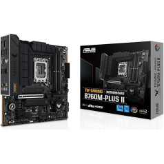 ASUS TUF Gaming B760M-PLUS II Motherboard Intel B760 LGA 1700 mATX (PCIe 5.0, M.2 4.0, DDR5, 2.5 GB Ethernet, DP, HDMI, SATA 6 Gbit/s, USB Type-C, Thunderbolt (USB4), Aura Sync