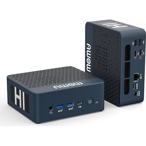 AWOW Mini PC Windows 11 Pro Core i5-12600H procesors, 12 kodolu / 16 pavedieni līdz 4,5 GHz, Iris XE grafika, 32 GB DDR4/1 TB PCIe3.0 SSD, mini galddators, trīs ekrānu izeja