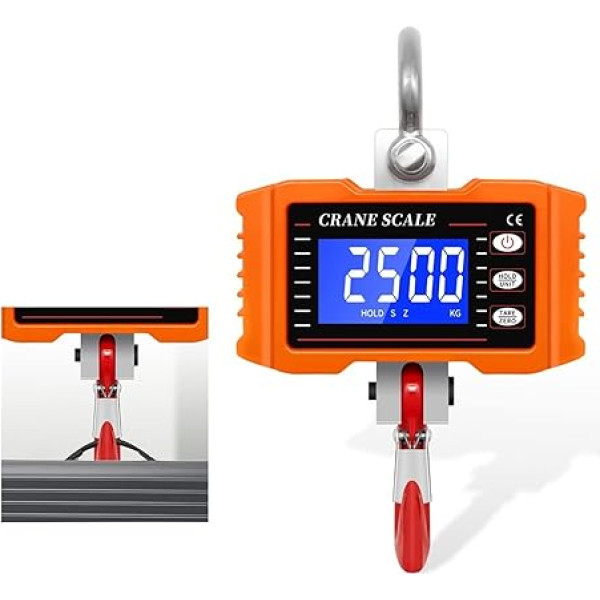 Digitālā 500kg / 1000lb krava LCD Hochpräzise industrielle Hakenwaage Elektronische Gepäckwaage Gewichtswaage