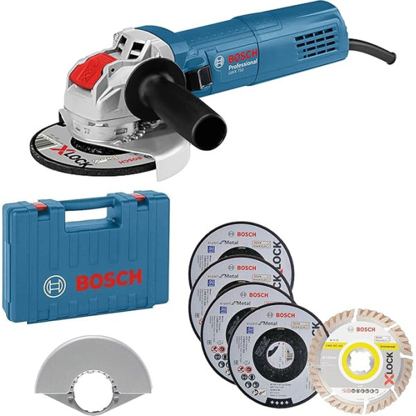 Bosch profesionālā leņķa slīpmašīna GWX 750-125 125 mm., 0615990L6U