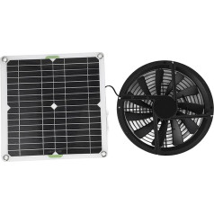 Feegow 100 W 12 V solarbetriebener Abluftventilator, wasserdicht, 25,4 cm, Ventilator-Set für Zuhause, Büro, Camping, Wohnwagen, Yacht, Gewächshaus, Hundehaus, Hühnerhaus