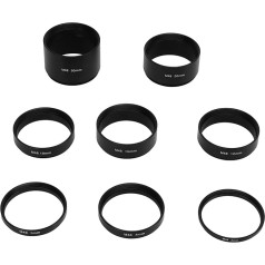 8 PCS M48X0.75 Fo Cal Length Extension Tube Kit, Extension Tube Adapter, 3 5 7 10 12 15 20 30 mm Extension for Astronomical Telescope Photography