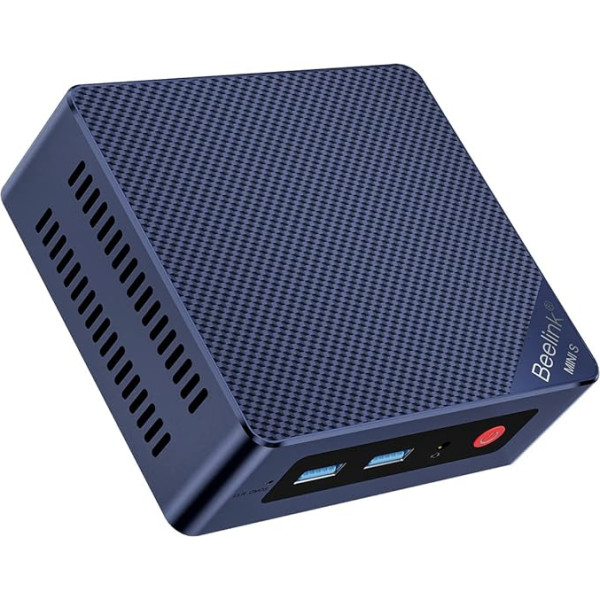 Beelink Mini PC, Mini S12 ar Intel Alder Lake-N N95 (4C/4T, līdz 3,4 GHz), 8 GB DDR4 256 GB M.2 2280 SSD, Mini galddators Atbalsta Dual HDMI 4K UHD, WiFi 5, Bluetooth 5.0, Gigabit Ethernet